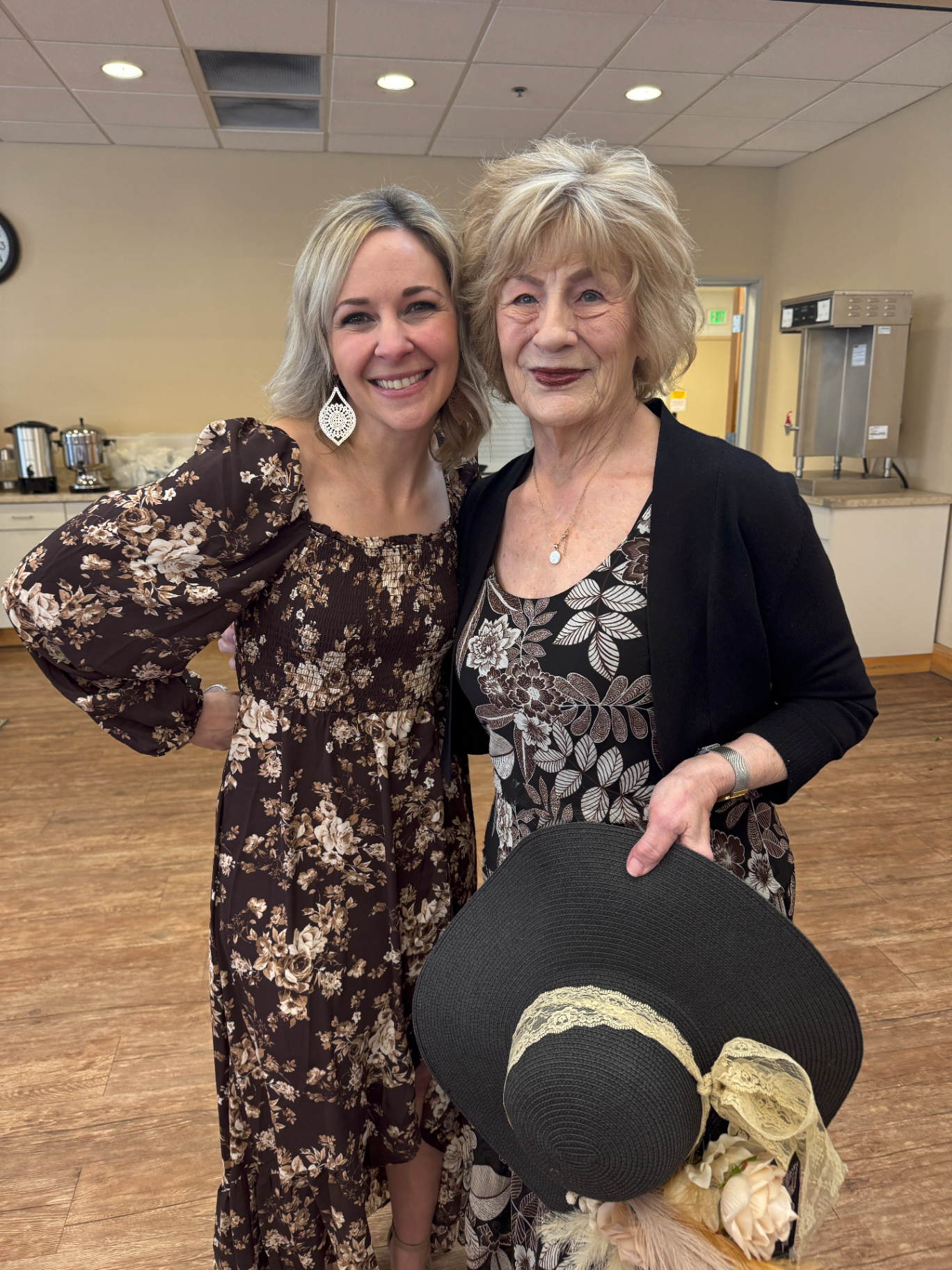 Ms. Bee and Sue Thometz smiling together